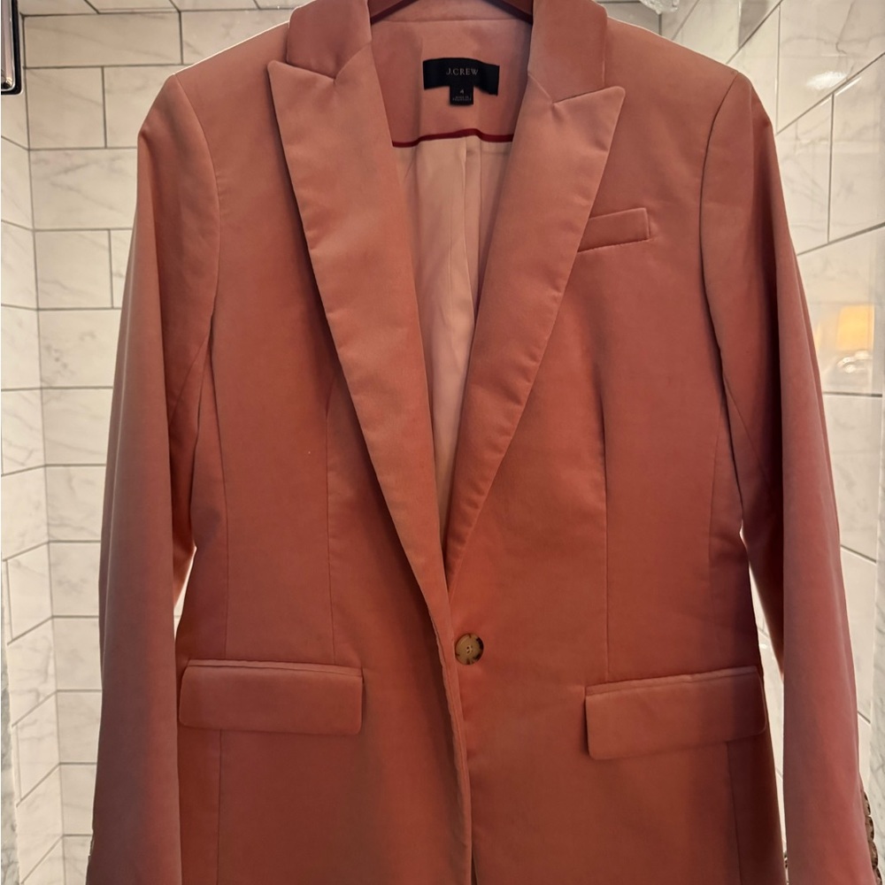 J. Crew women’s Blazer in Pink velvet
